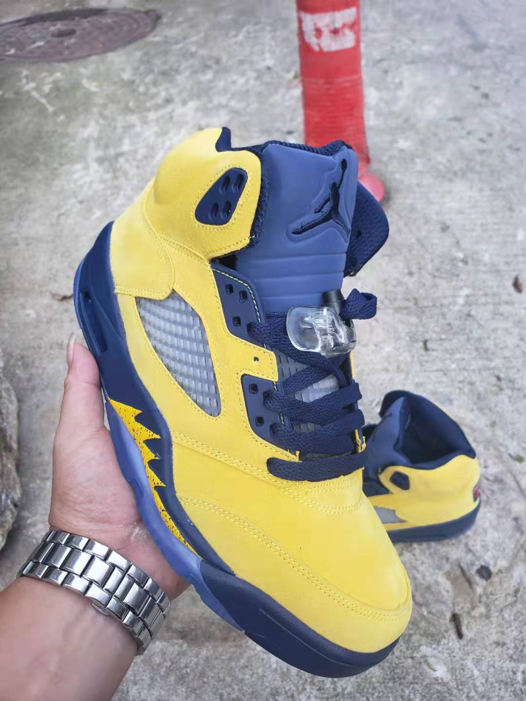 2019 Air Jordan 5 Retro Yellow Blue - Click Image to Close